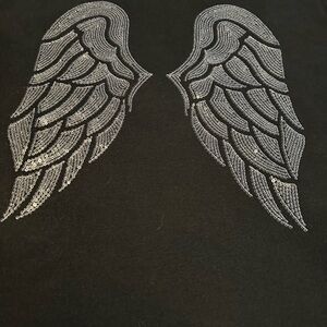 Victoria's Secret Black Hoodie with Bling Wing Design